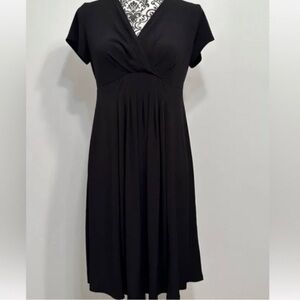 Elegant Black V-Neck Dress